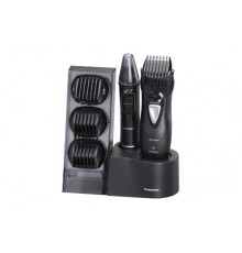 Panasonic ER-GY10, Kit multigrooming per barba, capelli e corpo, 4 pettini accessori, Wet&Dry, Nero Silver