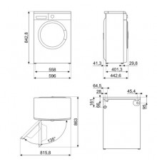 Smeg LBW50CIT lavatrice Caricamento frontale 5 kg 1000 Giri min D Bianco