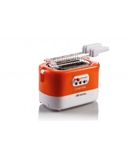 Ariete 159 Toastime, Tostapane Elettrico, Capacità 2 fette, 9 livelli di doratura, 700 W, 3 funzioni, Arancione Ariete 159 Toastime, Tostapane Elettrico, Capacità 2 fette, 9 livelli di doratura, 700 W, 3 funzioni, Arancione