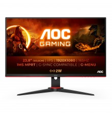 AOC 24G2SPU BK Monitor PC 60,5 cm (23.8") 1920 x 1080 Pixel Full HD Nero, Rosso