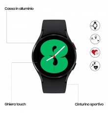 Samsung Galaxy Watch4 40mm Smartwatch Ghiera Touch Alluminio Memoria 16GB Black