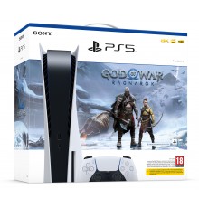 Sony PlayStation 5 Standard + God of War Ragnarök 825 GB Wi-Fi Nero, Bianco