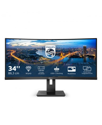 Philips B Line 346B1C 00 Monitor PC 86,4 cm (34") 3440 x 1440 Pixel Quad HD LCD Nero