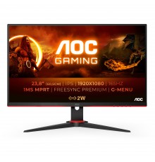 AOC G2 24G2SPAE BK LED display 60,5 cm (23.8") 1920 x 1080 Pixel Full HD Nero, Rosso