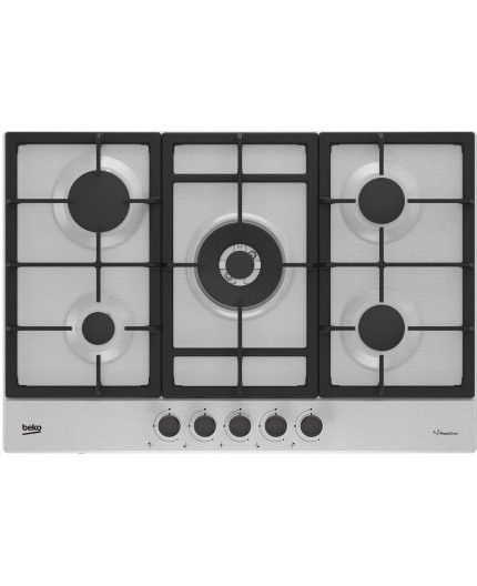 Beko HIAW75225SXE Stainless steel Da incasso 75 cm Gas 5 Fornello(i)