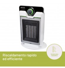 Imetec Termoventilatore Eco Ceramic, Tecnologia Ceramica, Basso Consumo Energetico, Silenzioso