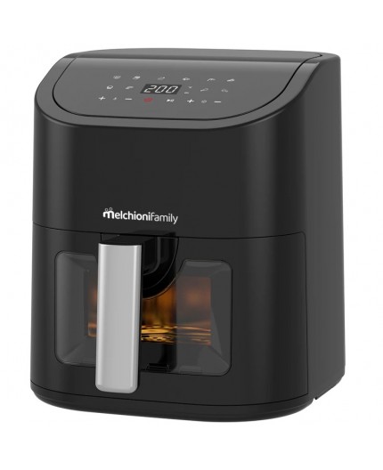 Melchioni Friggitrice ad aria family 5,2L, con finestra trasparente