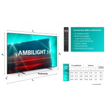 Philips Ambilight TV OLED 718 65“ 4K UHD Dolby Vision e Dolby Atmos Google TV