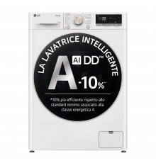 LG F4R7011TSWG Lavatrice 11kg AI DD, Classe A-10%, 1400 giri, TurboWash, Vapore