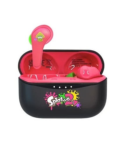 OTL Technologies Nintendo Spatoon 2 Cuffie Wireless In-ear Musica e Chiamate Bluetooth Nero, Rosso