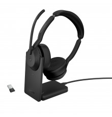 Jabra 25599-999-989 cuffia e auricolare Con cavo e senza cavo A Padiglione Ufficio Bluetooth Base di ricarica Nero