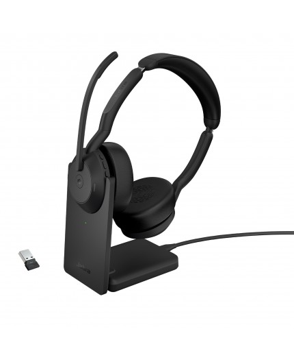 Jabra 25599-999-989 cuffia e auricolare Con cavo e senza cavo A Padiglione Ufficio Bluetooth Base di ricarica Nero