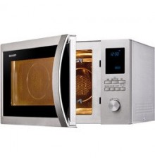Sharp Home Appliances R-922STWE Superficie piana Microonde combinato 32 L 1000 W Acciaio inossidabile
