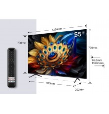 TCL C65 Series Serie C6 Smart TV QLED 4K 55" 55C655, audio Onkyo con subwoofer, Dolby Vision - Atmos, Google TV