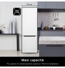 LG GBB569NSAGB Frigorifero combinato 70cm, Classe D, 462L, Wi-Fi, No frost, Grigio