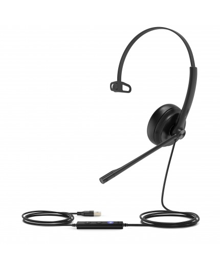Yealink UH34 Mono Teams Auricolare Cablato A Padiglione Ufficio USB tipo A Nero