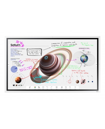 Samsung WM55B lavagna interattiva 139,7 cm (55") 3840 x 2160 Pixel Touch screen Grigio, Bianco