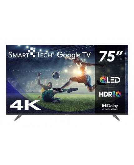 Smart-Tech 75QG03H TV 190,5 cm (75") 4K Ultra HD Smart TV Wi-Fi Grigio 350 cd m²