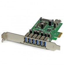 StarTech.com Scheda Espansione PCI Express USB 3.0 a 7 porte con profilo basso e standard - alimentazione SATA