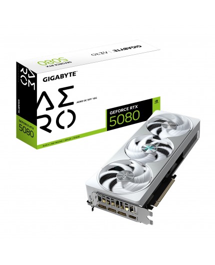 GIGABYTE GeForce RTX 5080 AERO OC SFF 16G Scheda Grafica - 16GB GDDR7, 256 bit, PCI-E 5.0, 2730MHz Core Clock, 3 x DisplayPort,