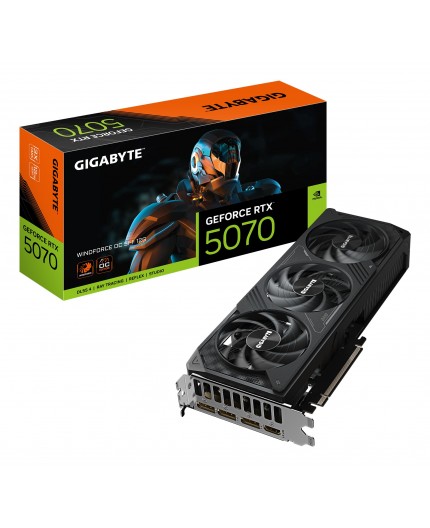 GIGABYTE GeForce RTX 5070 WINDFORCE OC SFF 12G Scheda Grafica - 12GB GDDR7, 192 bit, PCI-E 5.0, 2542 MHz Core Clock, 3 x DP