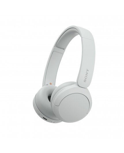 Sony Cuffie Bluetooth wireless WH-CH520 - Durata della batteria fino a 50 ore con ricarica rapida, stile on-ear - Bianco