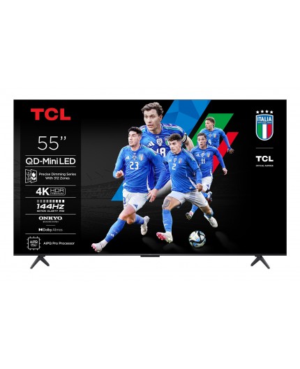 TCL Q6C Serie Smart TV QD-MiniLED 4K 55" 55Q6C, audio Onkyo 2.1, Dolby Vision IQ & Atmos, Google TV