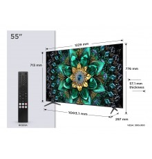 TCL Q6C Serie Smart TV QD-MiniLED 4K 55" 55Q6C, audio Onkyo 2.1, Dolby Vision IQ & Atmos, Google TV