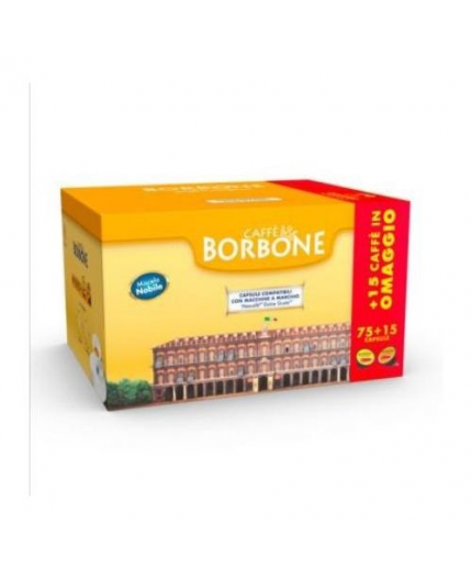 BORBONE DOLCE RE NOBILE SCATOLA 75+15 PZ OMAGGIO COMPATIBILE DOLCE GUSTO