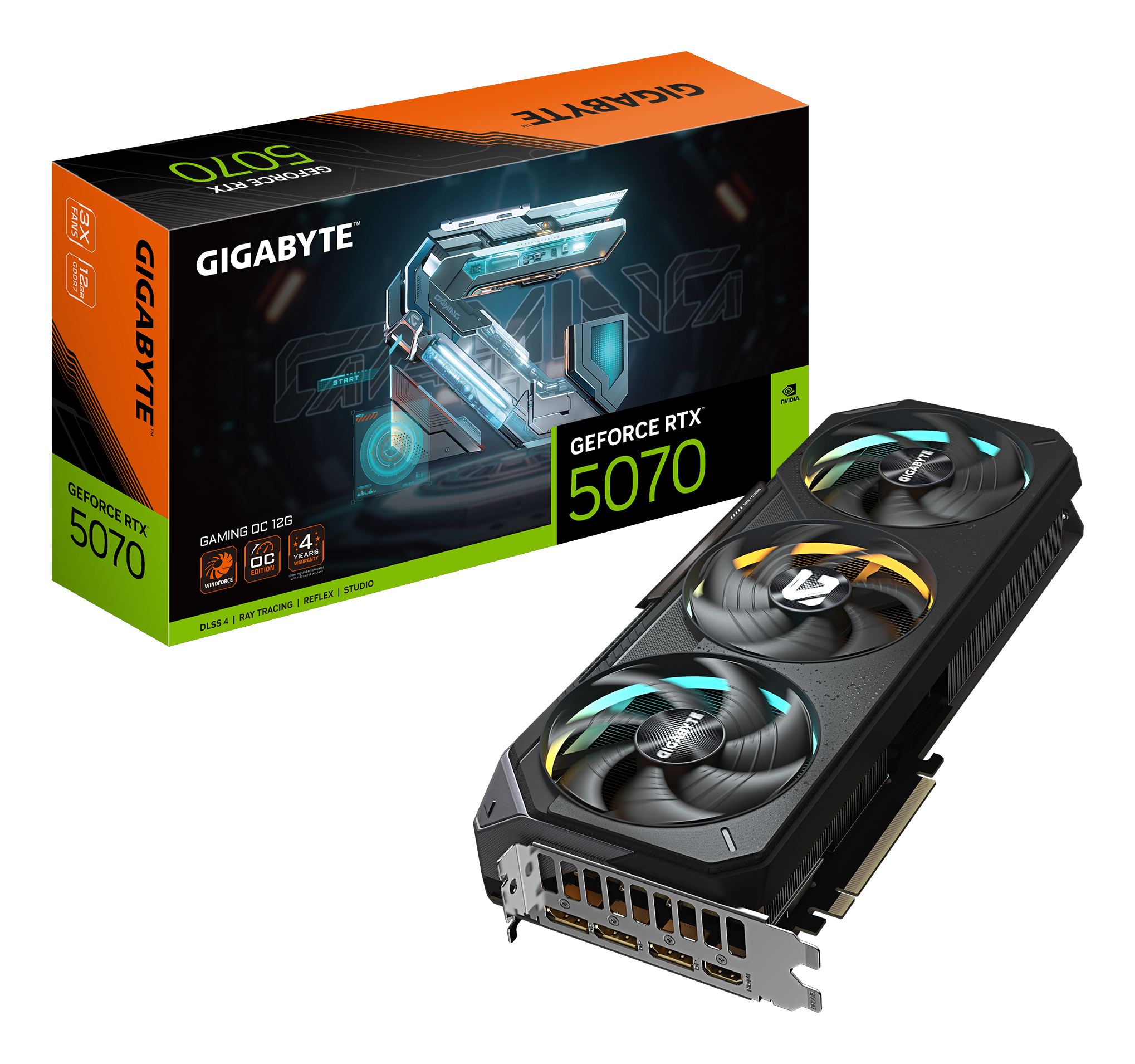 GIGABYTE GeForce RTX 5070 GAMING OC 12G Scheda Grafica - 12GB GDDR7, 1