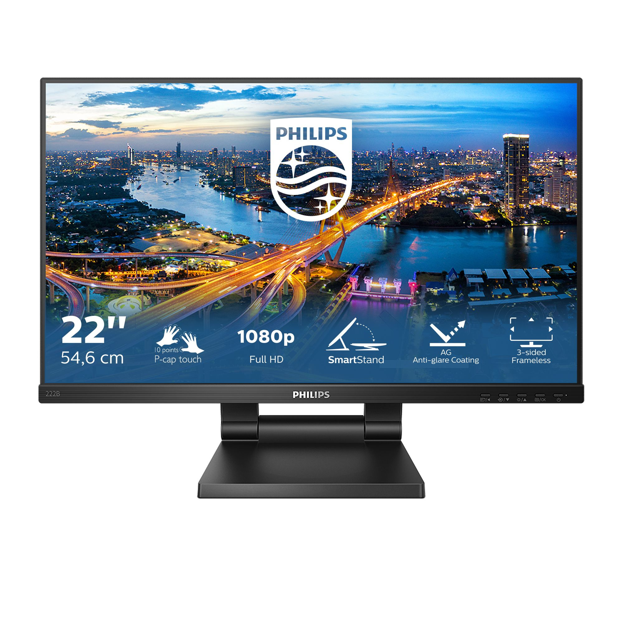 Philips B Line 222B1TC/00 Monitor PC 54,6 cm (21.5") 1920 x 1080 Pixel