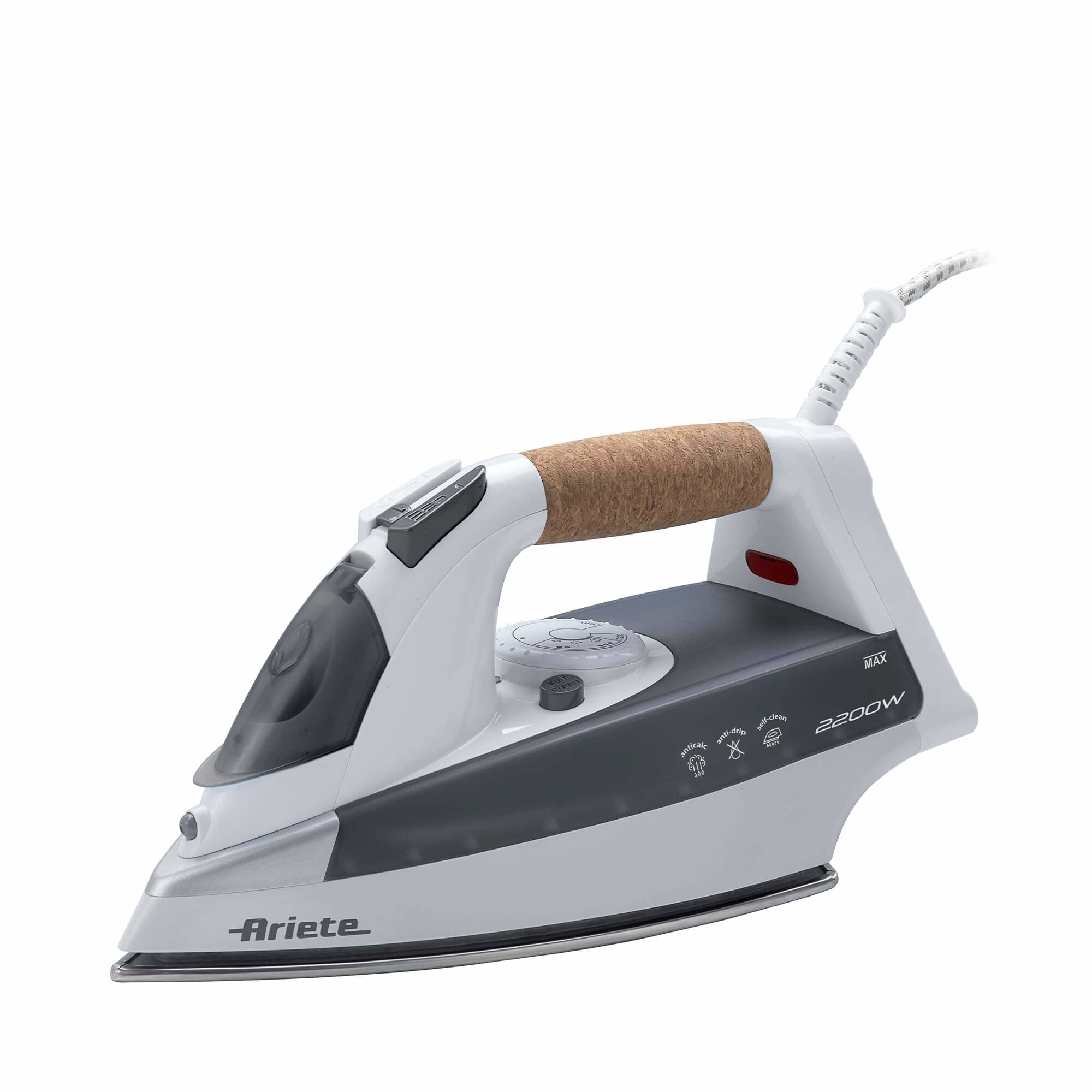 Ariete Steam Iron 6232 Grey - Ferro da stiro con piastra Acciaio Inox