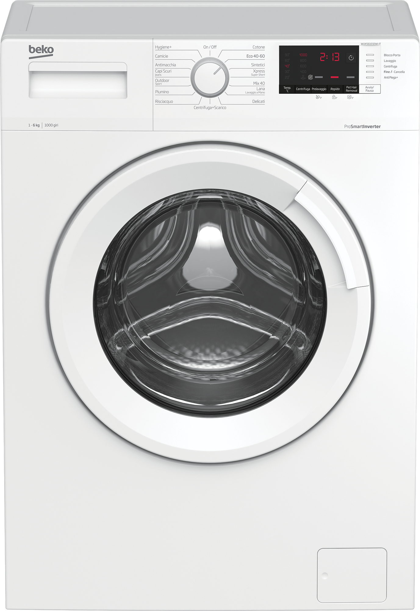 Beko WUXS61032WI-IT: Lavatrice 6 kg Slim, Classe D, 1200giri