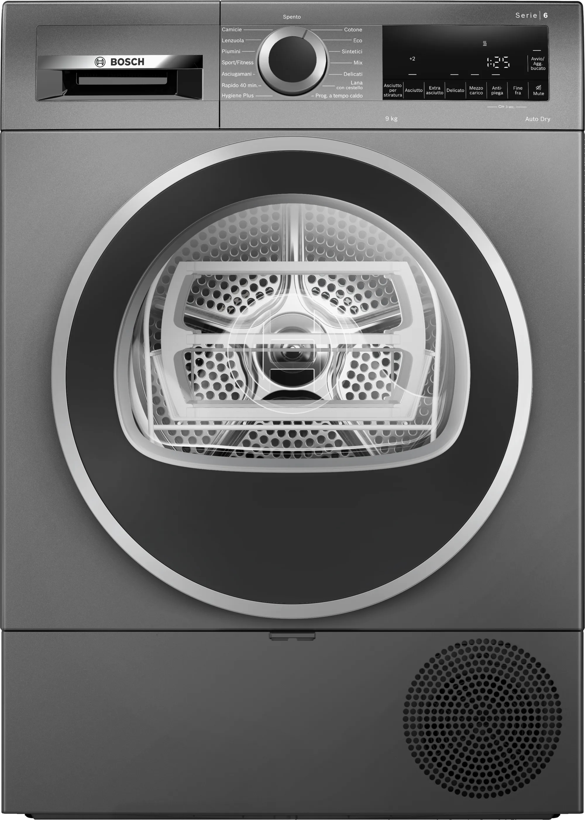 Bosch Serie 6 WQG243DRII Asciugatrice a pompa di calore 9 kg Antracite