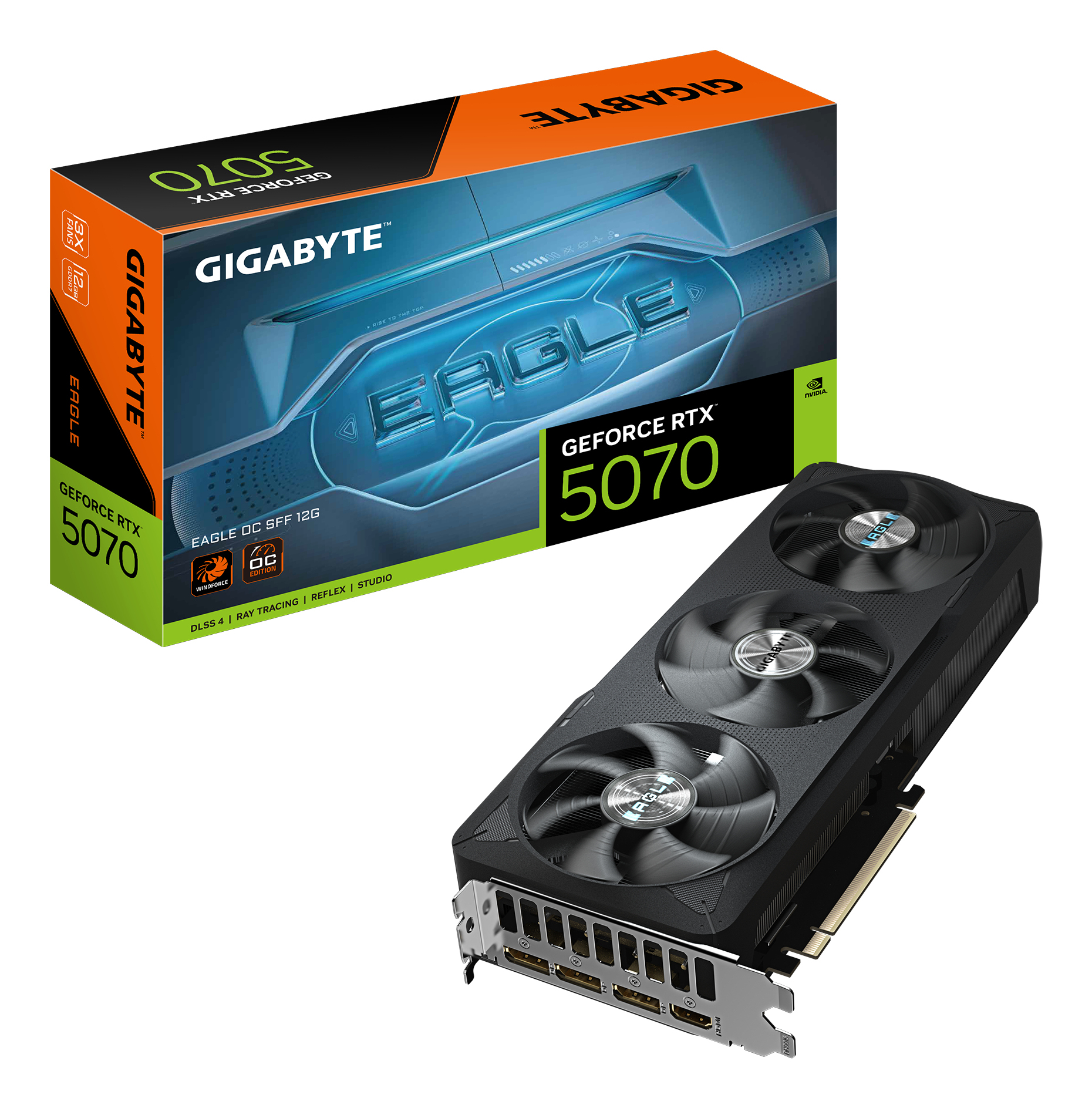 GIGABYTE GeForce RTX 5070 EAGLE OC SFF 12G Scheda Grafica - 12GB GDDR7