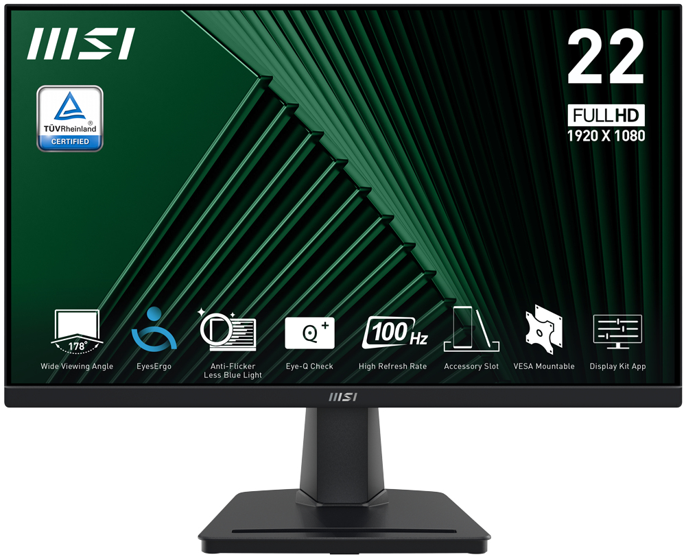 MSI Pro MP225V Monitor PC 54,5 cm (21.4") 1920 x 1080 Pixel Full HD LC