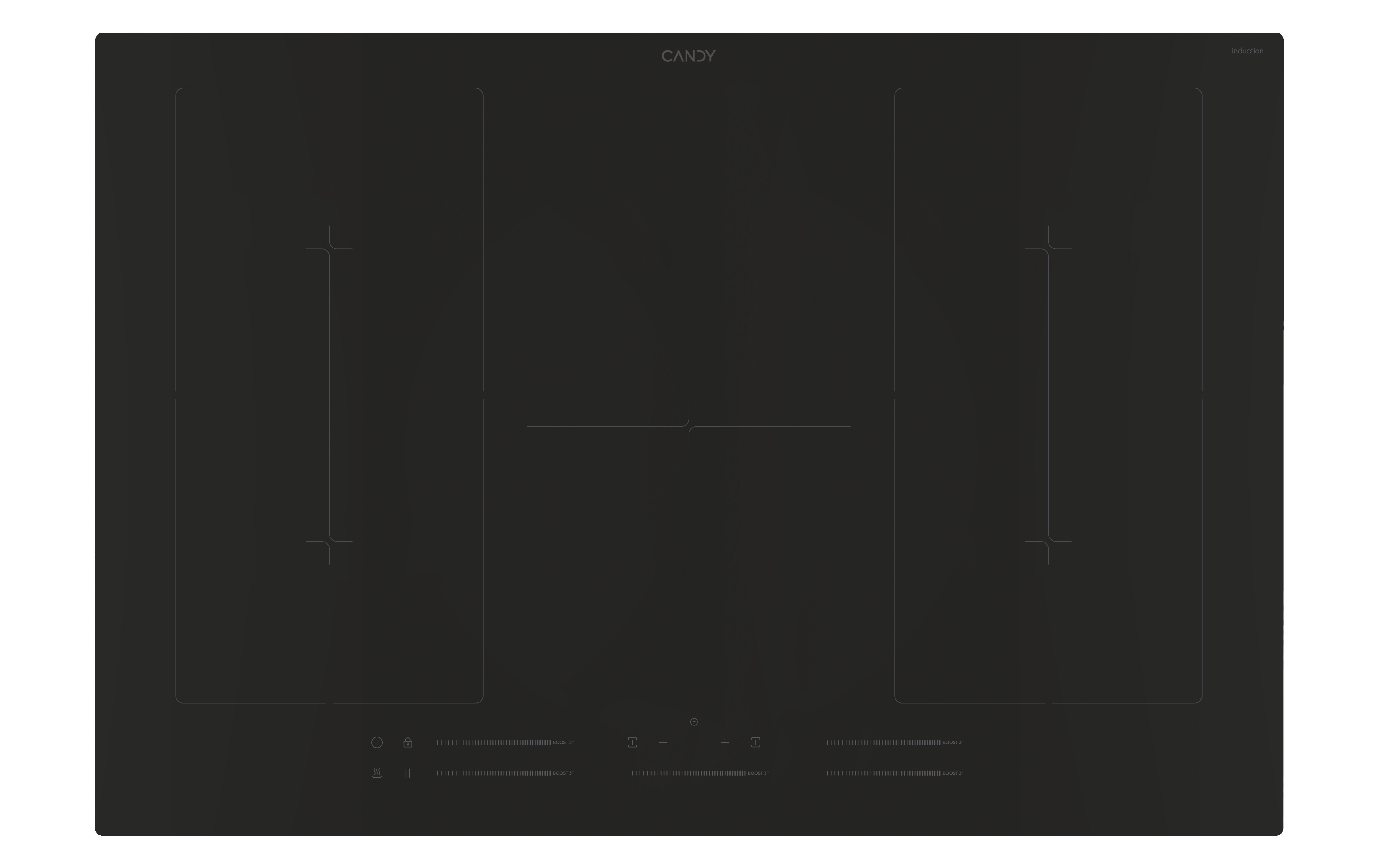 Candy CIFS85MCTT/1 Nero Da incasso 77 cm Piano cottura a induzione 5 F