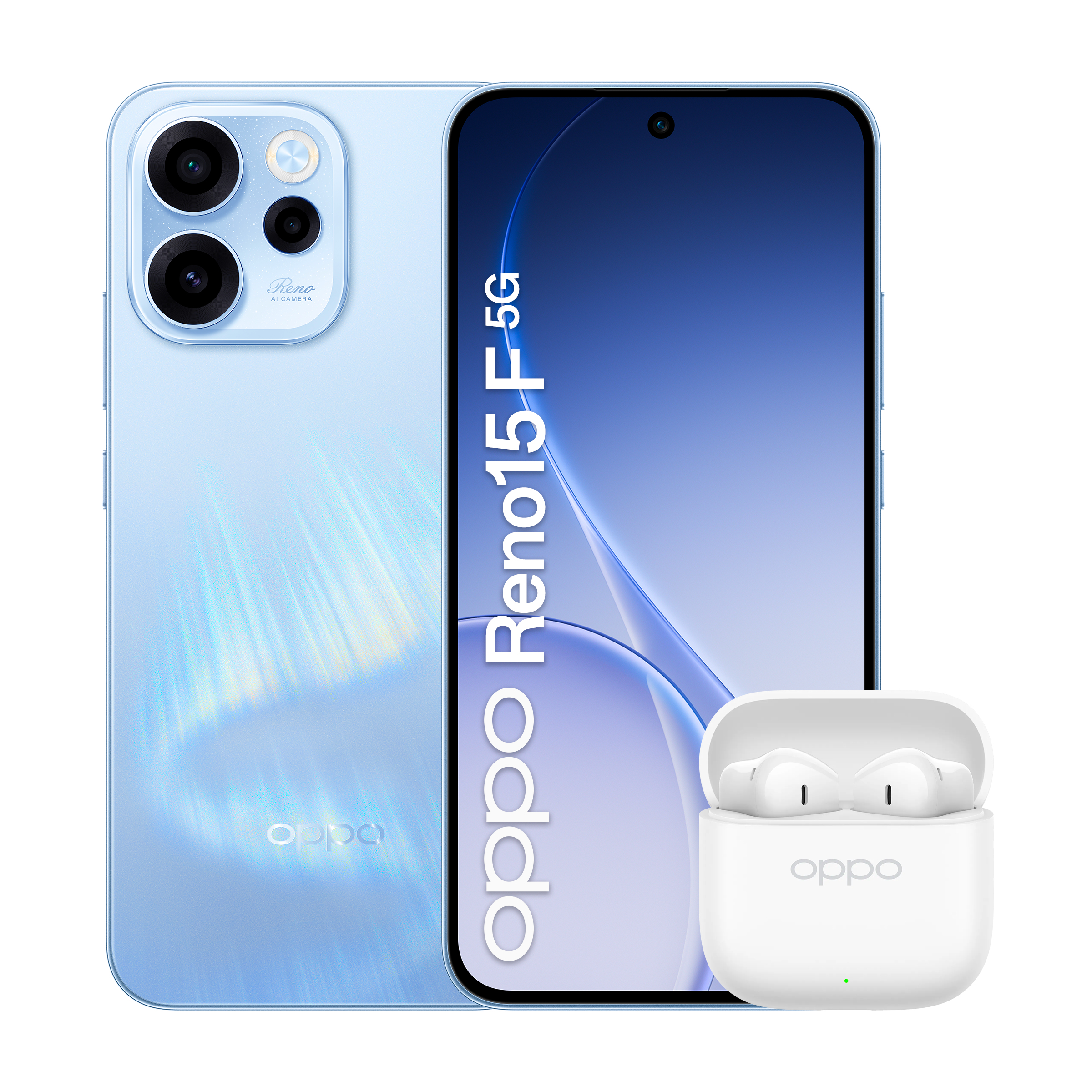 OPPO Reno15 F 5G Aurora Blue Box
