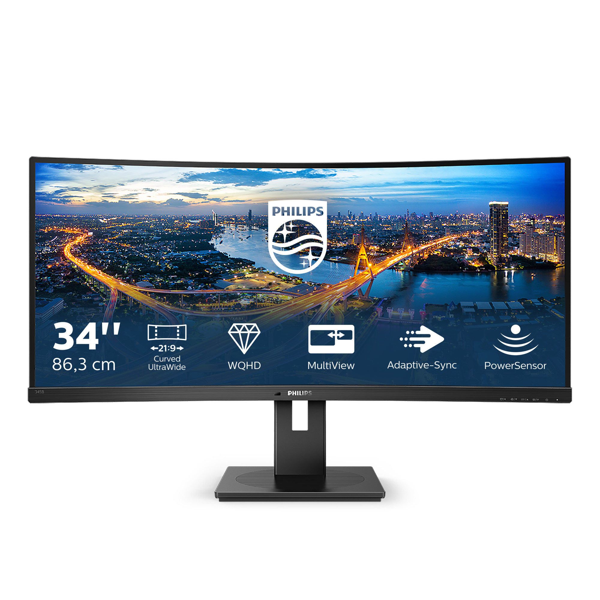Philips B Line 345B1C/00 Monitor PC 86,4 cm (34") 3440 x 1440 Pixel Qu