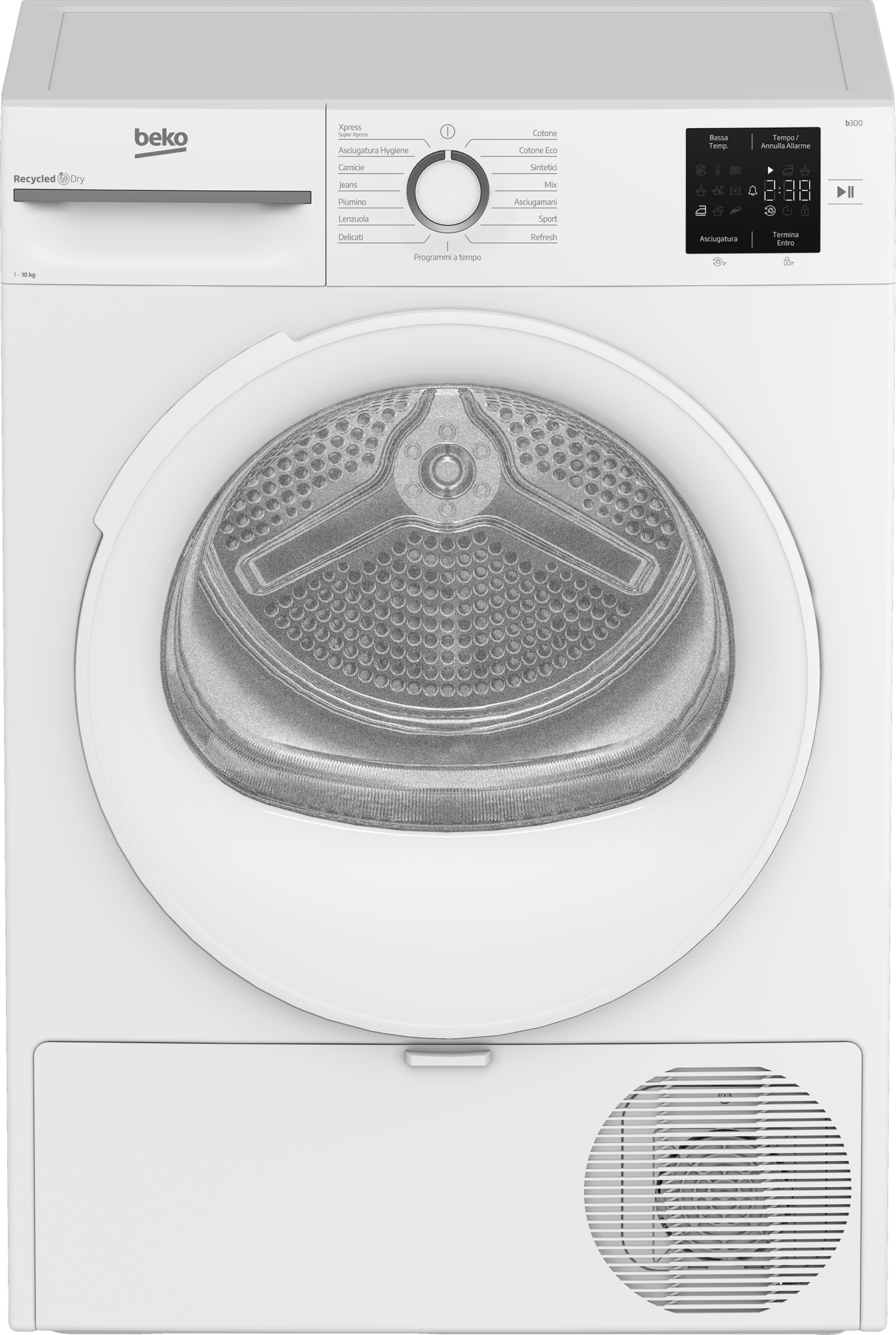 Beko BMT103EW 10kg, classe D, linea estetica NX, display touch, colore