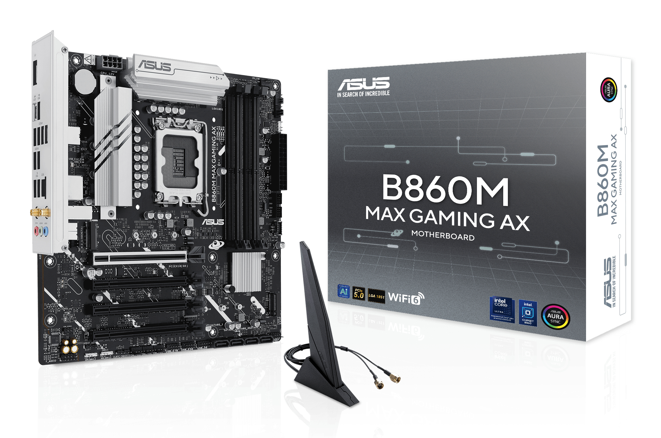 ASUS B860M MAX GAMING AX Intel B860 LGA 1851 (Socket V1) micro ATX