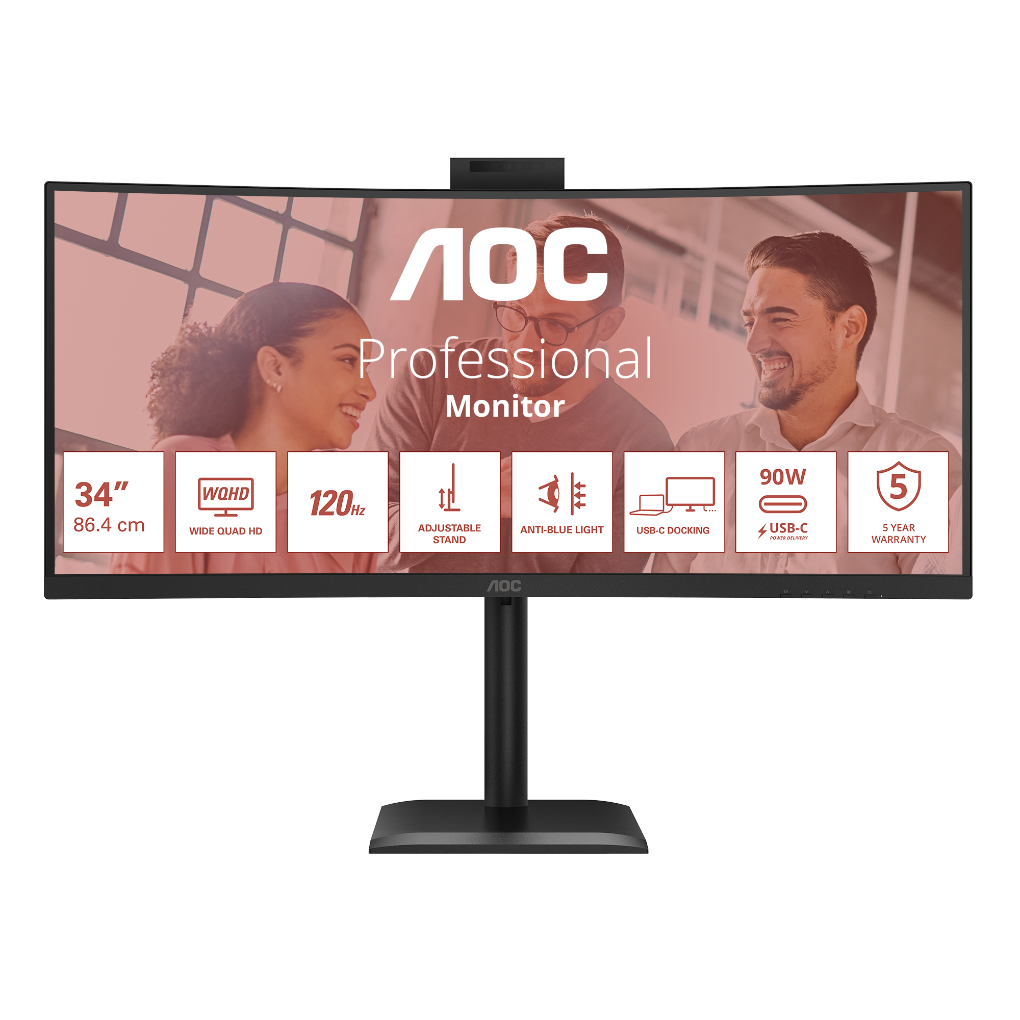 AOC E4 CU34E4CW Monitor PC 86,4 cm (34") 3440 x 1440 Pixel UltraWide Q