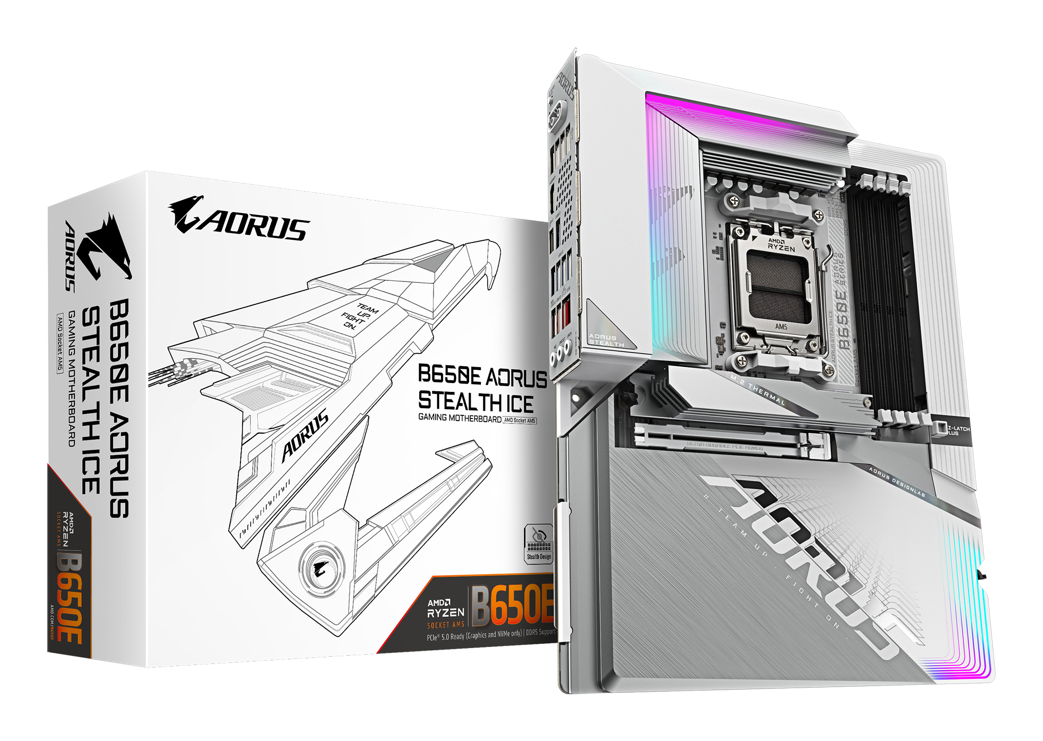 GIGABYTE B650E AORUS STEALTH ICE Scheda madre - AMD Ryzen serie 9000,