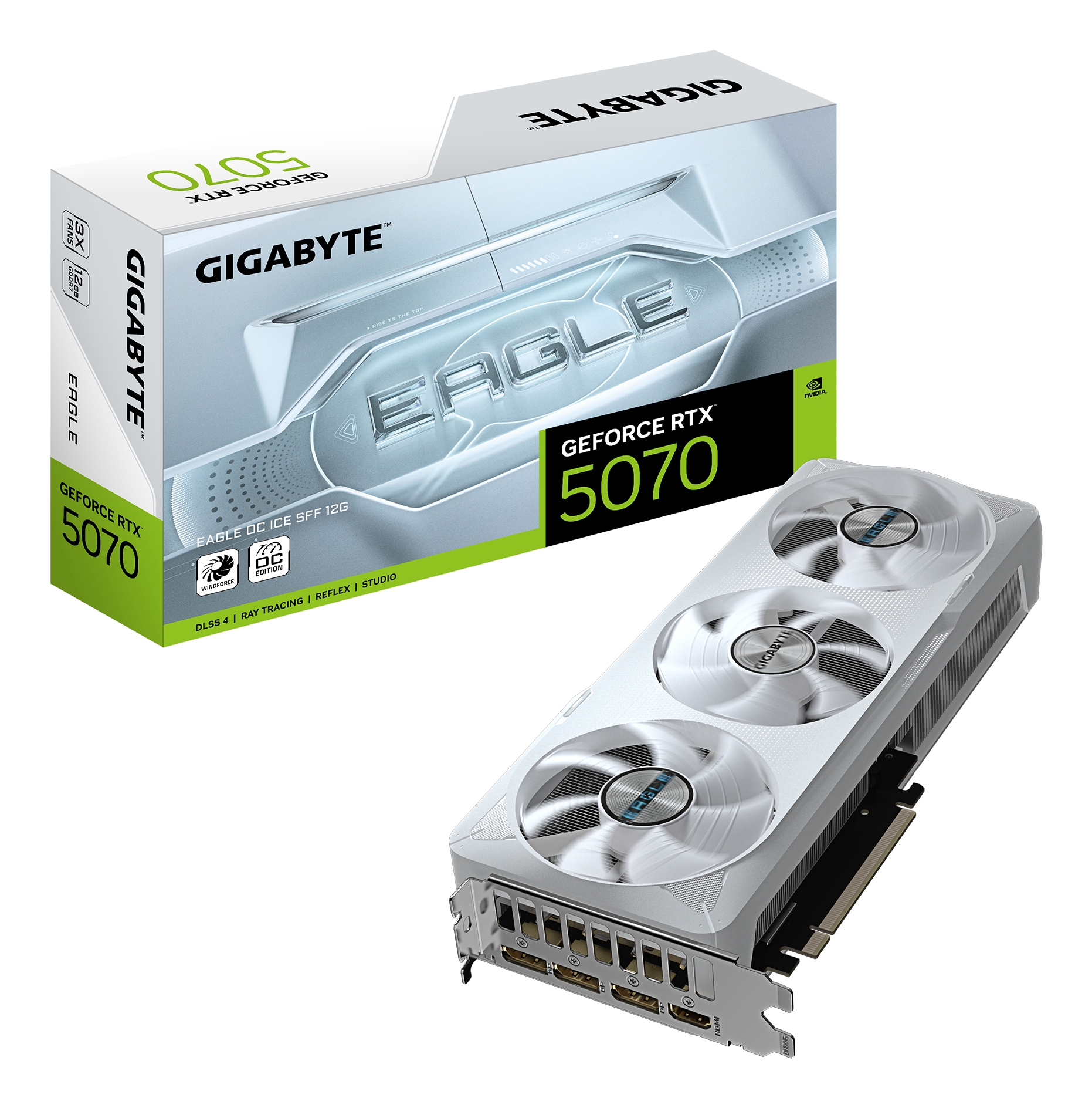 GIGABYTE GeForce RTX 5070 EAGLE OC ICE SFF 12G Scheda Grafica - 12GB G
