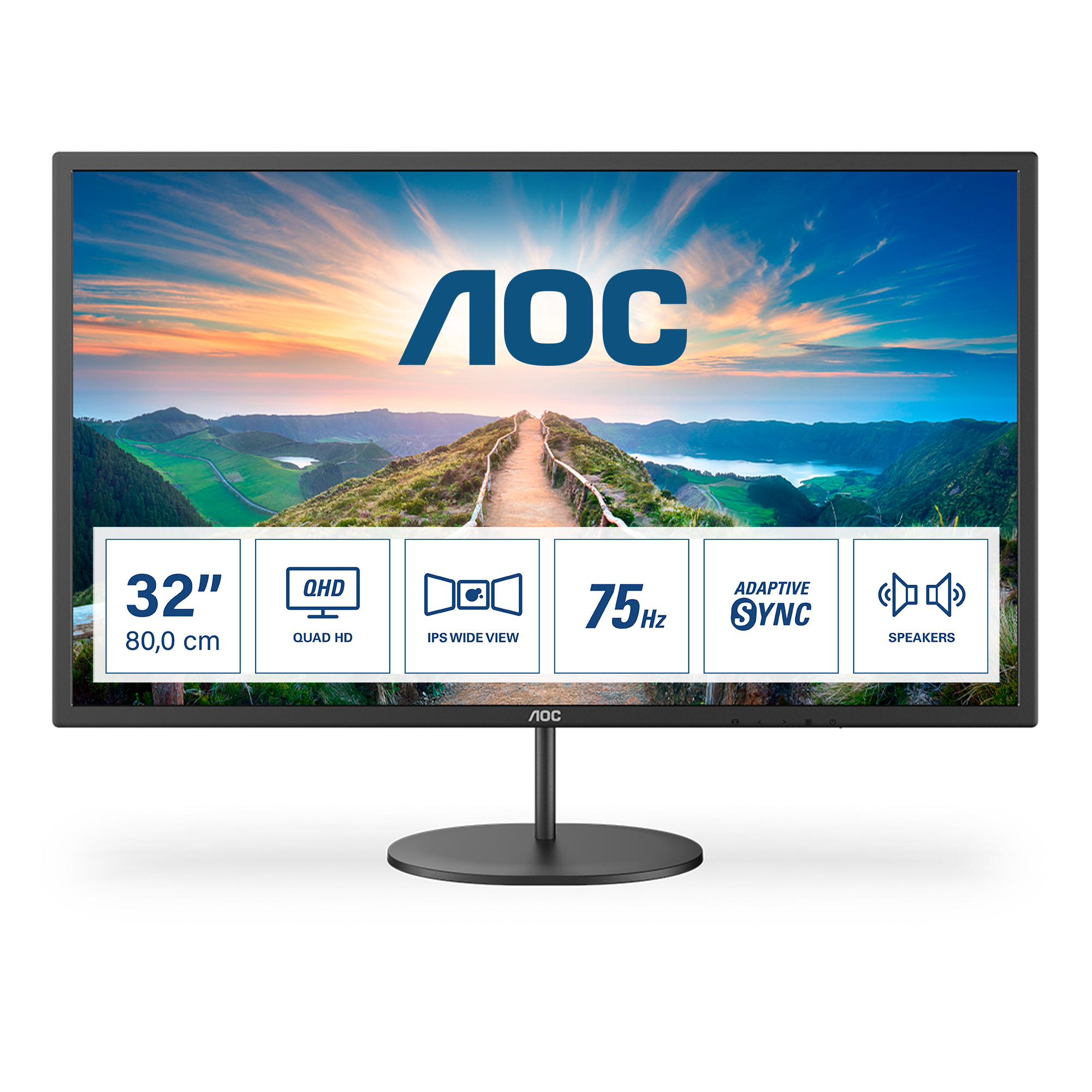 AOC V4 Q32V4 Monitor PC 80 cm (31.5") 2560 x 1440 Pixel 2K Ultra HD LE