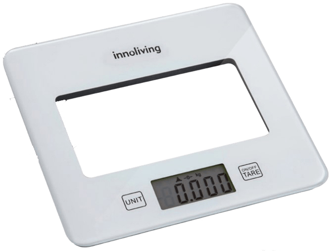 Innoliving INN-123WH bilancia da cucina Bianco Superficie piana Quadra