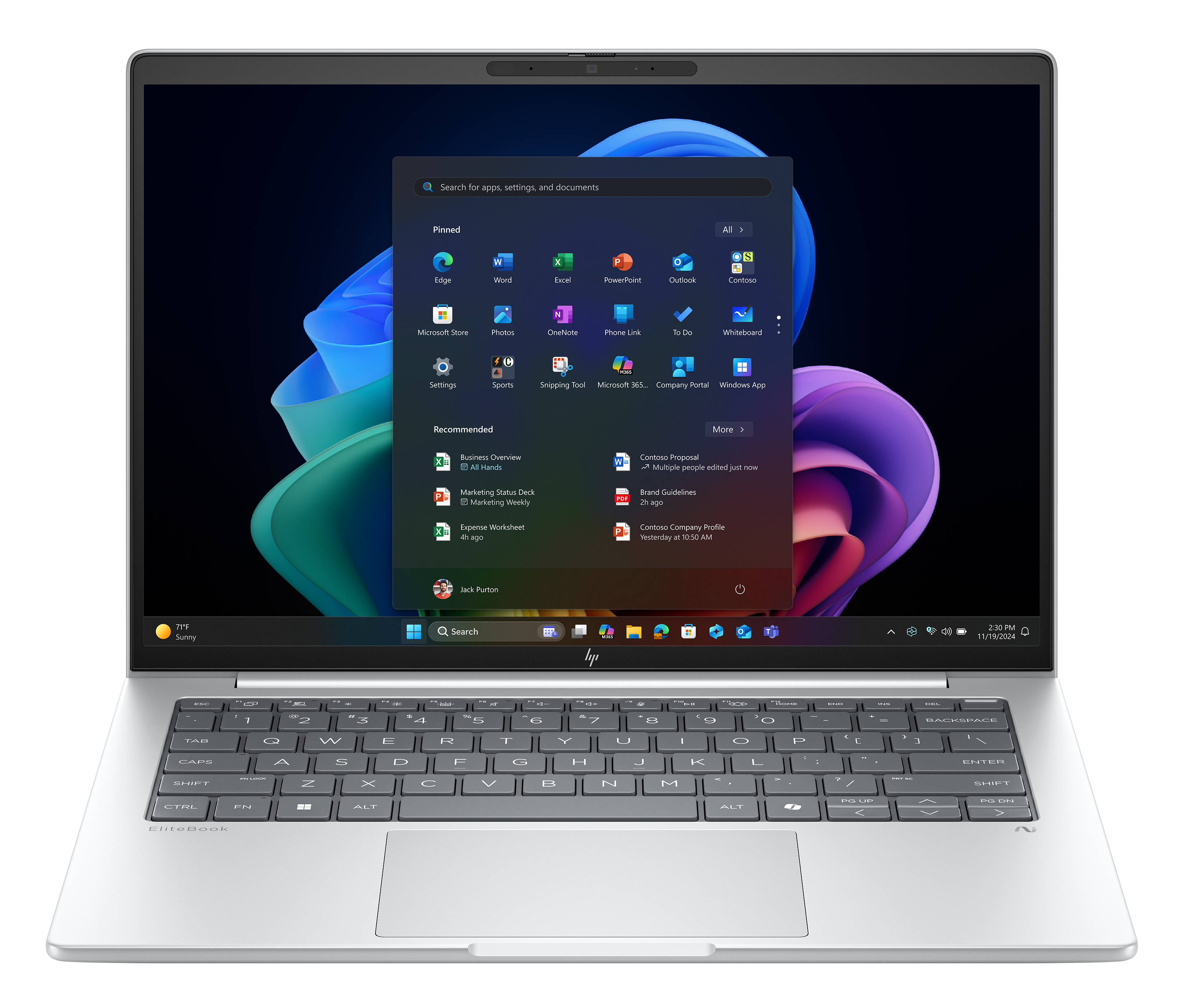 HP EliteBook 8 G1a 14 Next Gen AI Wolf Pro Security Edition Copilot+ P