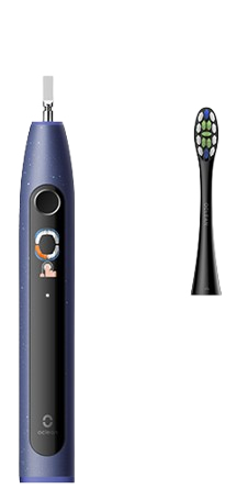 Oclean X Lite Adulto Spazzolino elettrico sonico Nero, Blu