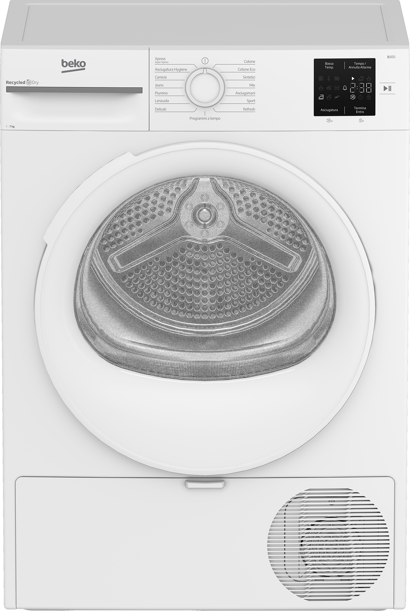 Beko BMT73EW: Asciugatrice 7kg, Classe D a Pompa di Calore