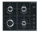 Smeg S64SN piano cottura Nero Da incasso 60 cm Gas 4 Fornello(i)